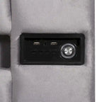Verhoiltu säilytyssänky LED-valolla, Bluetoothilla ja USB-latauksella