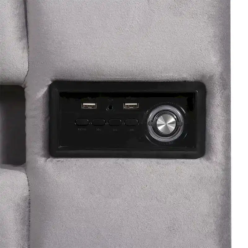 Verhoiltu säilytyssänky LED-valolla, Bluetoothilla ja USB-latauksella