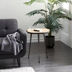 Maalaishenkinen puinen apupöytä – ruskea, 21W x 21L x 25H