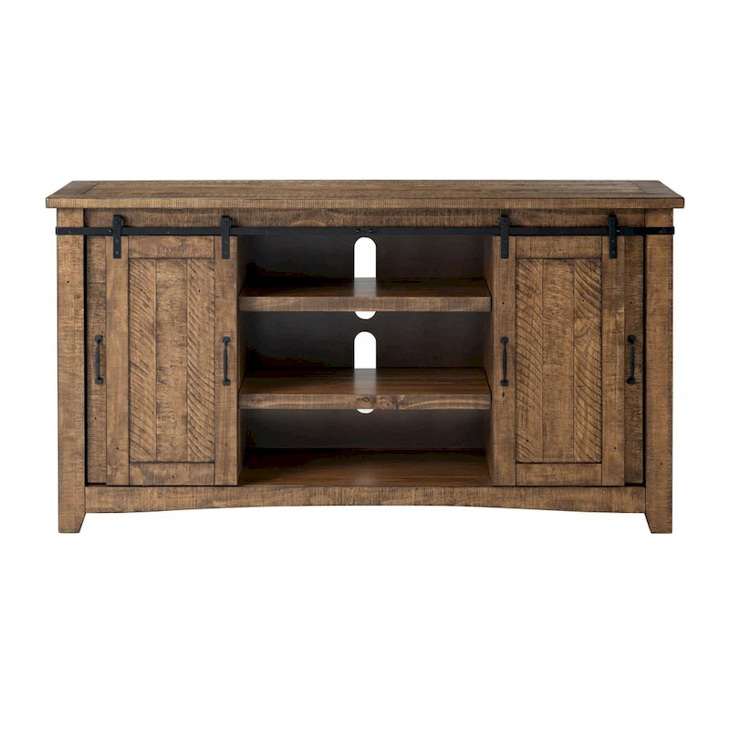 165 cm massiivipuinen TV-taso liukuovilla