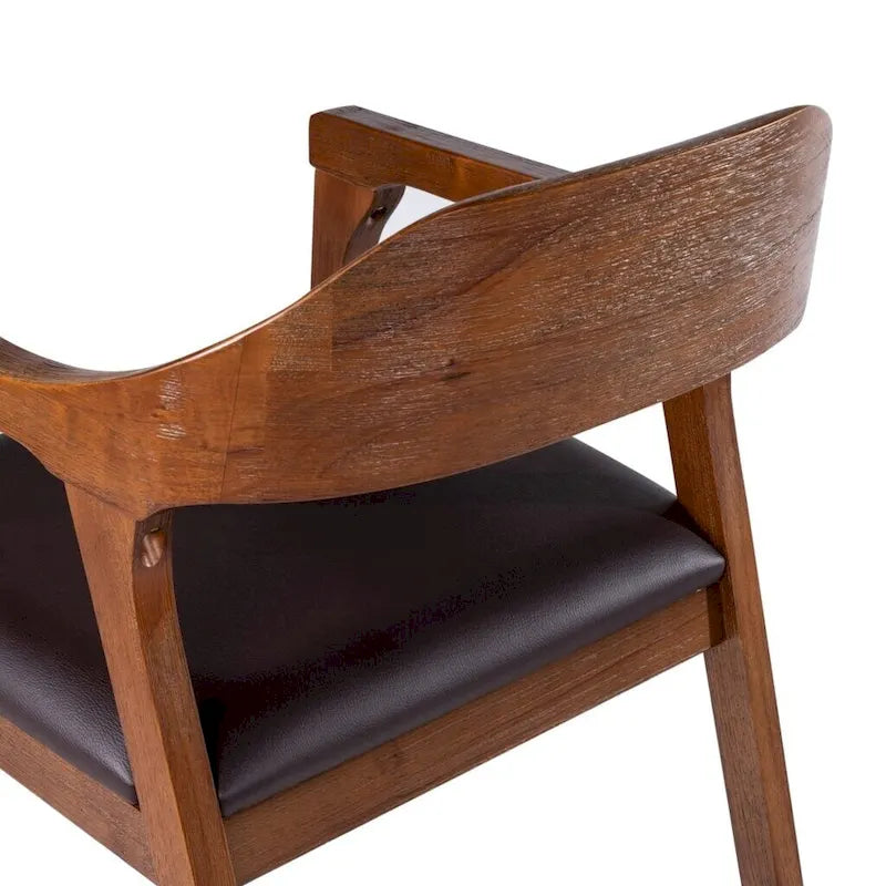 Kumipuinen ruokatuoli, keinonahkaistuin